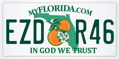 FL license plate EZDR46