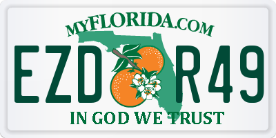FL license plate EZDR49