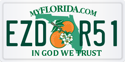 FL license plate EZDR51