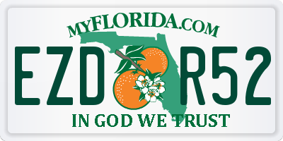 FL license plate EZDR52