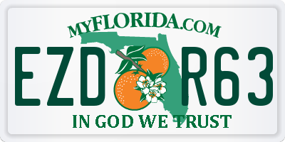 FL license plate EZDR63