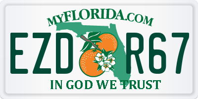 FL license plate EZDR67