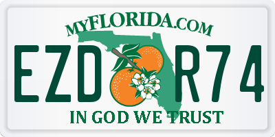 FL license plate EZDR74