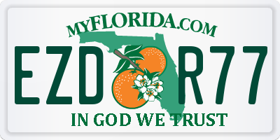 FL license plate EZDR77