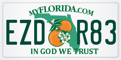 FL license plate EZDR83