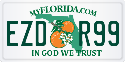 FL license plate EZDR99