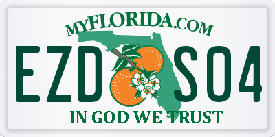 FL license plate EZDS04