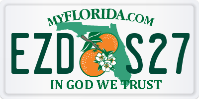 FL license plate EZDS27