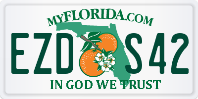FL license plate EZDS42