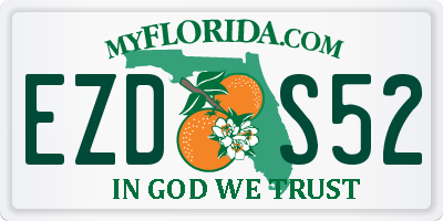FL license plate EZDS52