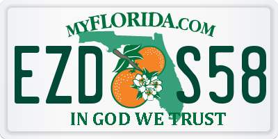 FL license plate EZDS58