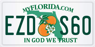 FL license plate EZDS60