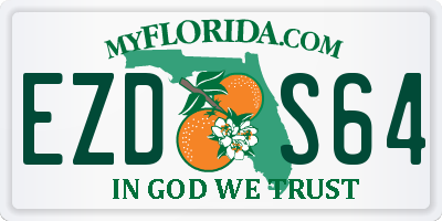 FL license plate EZDS64