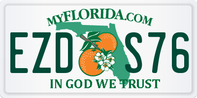 FL license plate EZDS76