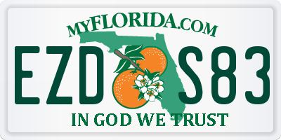 FL license plate EZDS83