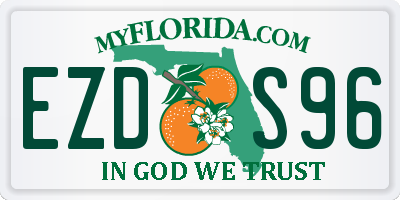 FL license plate EZDS96