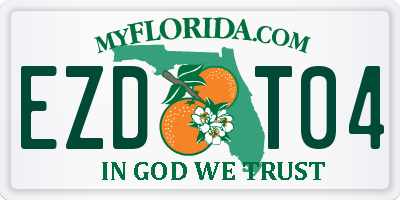 FL license plate EZDT04