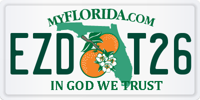 FL license plate EZDT26