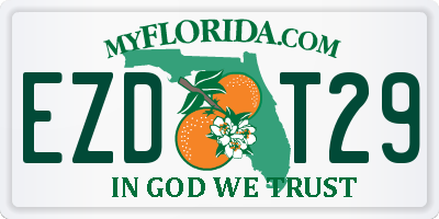 FL license plate EZDT29