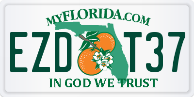 FL license plate EZDT37