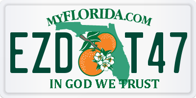 FL license plate EZDT47
