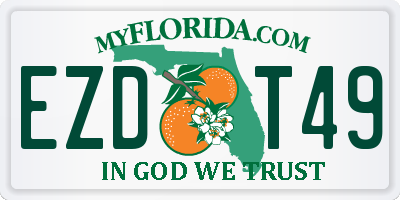 FL license plate EZDT49
