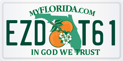 FL license plate EZDT61