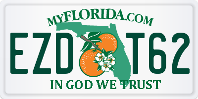 FL license plate EZDT62