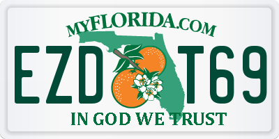 FL license plate EZDT69