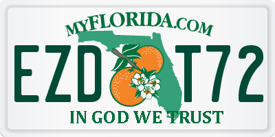 FL license plate EZDT72