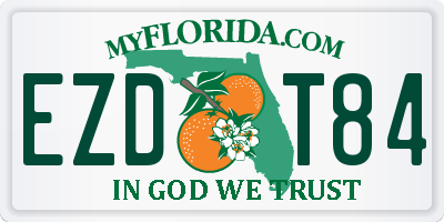 FL license plate EZDT84