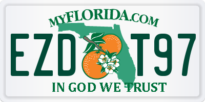FL license plate EZDT97
