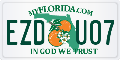 FL license plate EZDU07