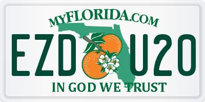 FL license plate EZDU20