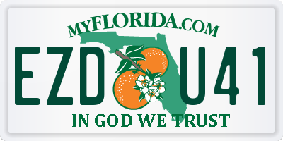 FL license plate EZDU41