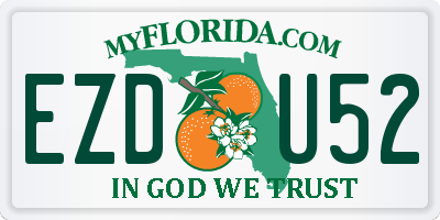 FL license plate EZDU52
