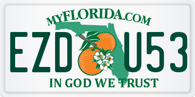 FL license plate EZDU53