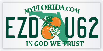 FL license plate EZDU62
