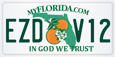FL license plate EZDV12