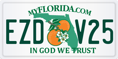 FL license plate EZDV25