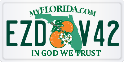 FL license plate EZDV42
