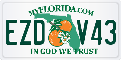 FL license plate EZDV43