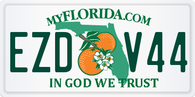 FL license plate EZDV44