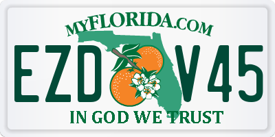 FL license plate EZDV45