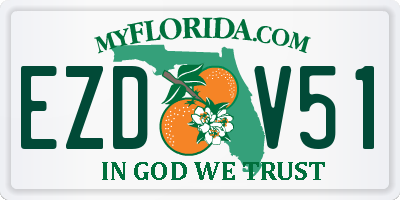FL license plate EZDV51