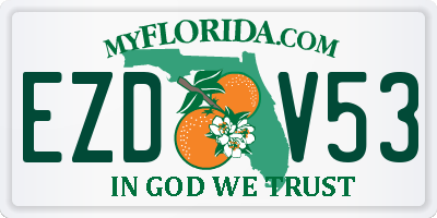 FL license plate EZDV53