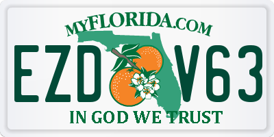 FL license plate EZDV63