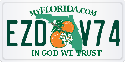 FL license plate EZDV74