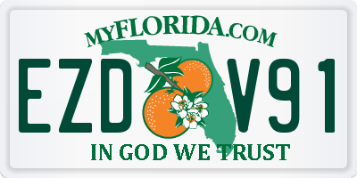 FL license plate EZDV91