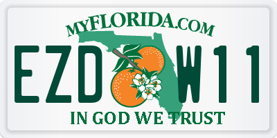 FL license plate EZDW11
